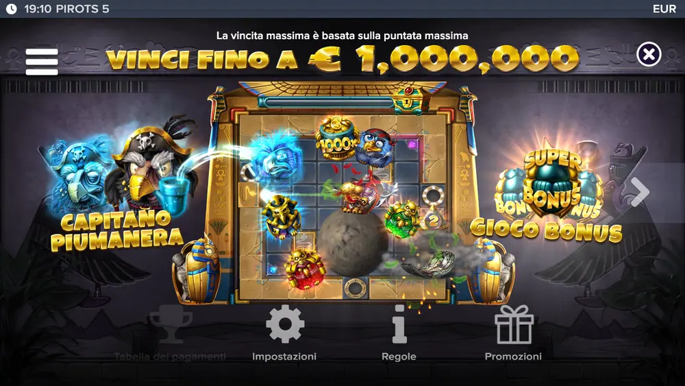 Il menu: vinci fino a 1.000.000 €