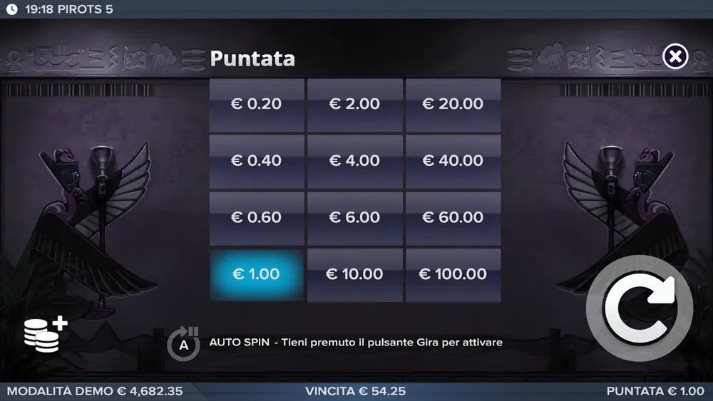 Le puntate da 0,20 a 100 €